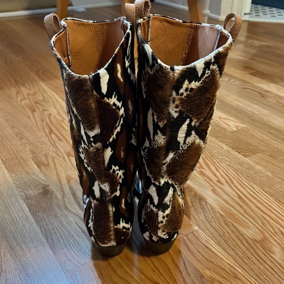 Free People Montage Hair On Ocelot Dagget Western Boots Size 8 New - Picture 12 of 15
